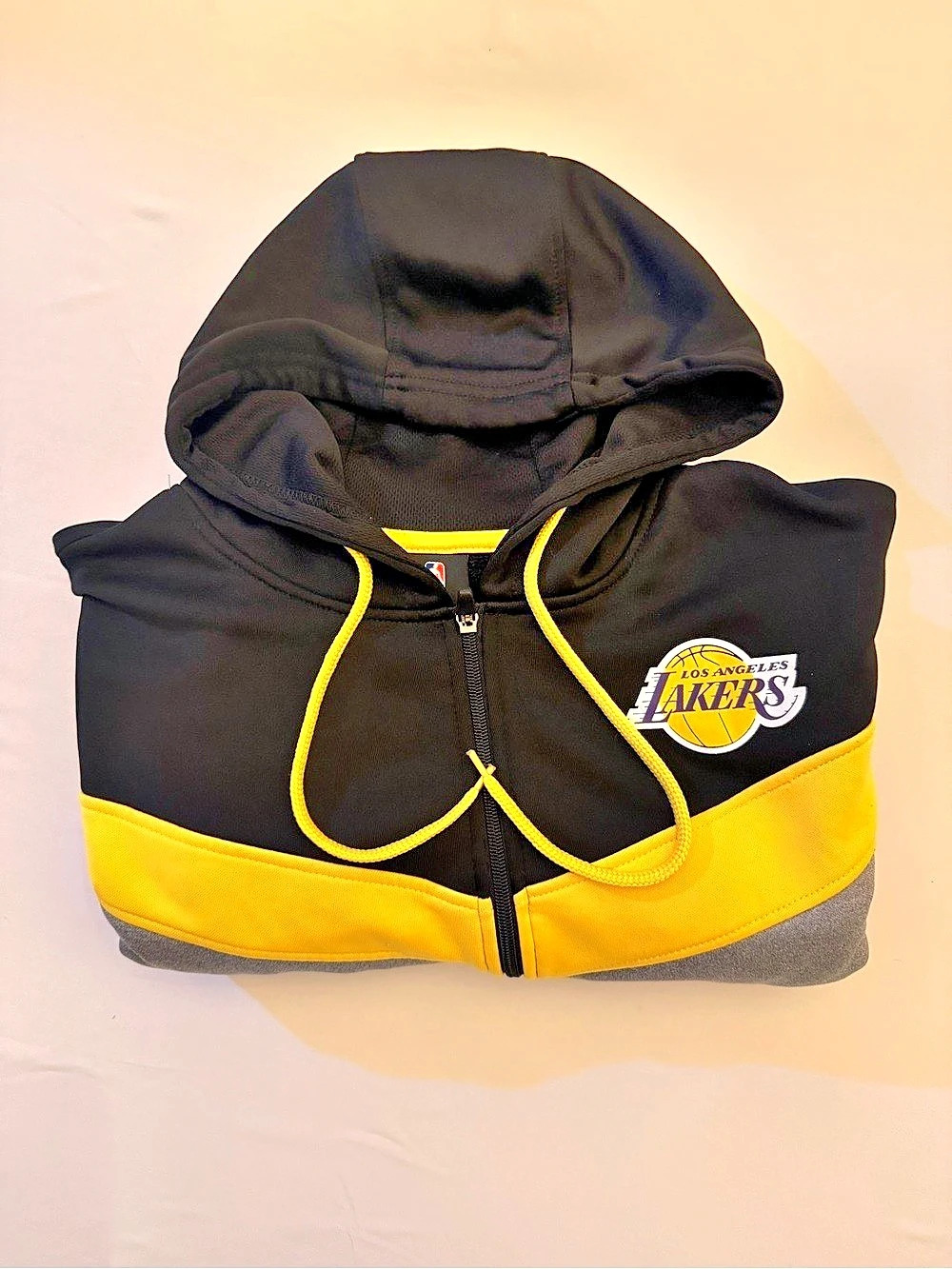 NFL Team Apparel Los Angeles Lakers Color Block Hooded Jacket Size large